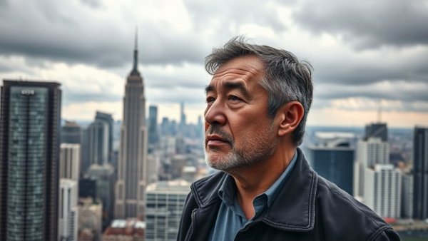 Are Retirees Being Priced Out of Thailand? Man overlooks city skyline.