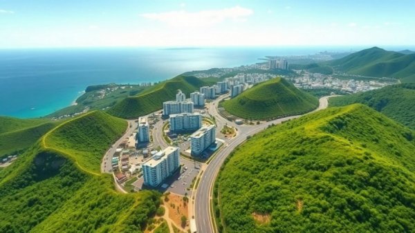 Southern Brazil Retirement Affordable Living: Coastal city with lush hills.