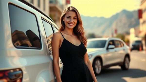 Alex Walsh Olympic swimmer insights: young woman smiling by SUV