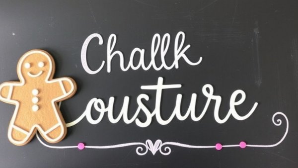 Chalk Couture Gingerbread Sign With a Foam Cutout