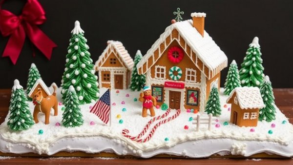 Chalk Couture Gingerbread Christmas Village