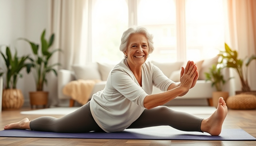Older woman exercising in living room, myths about COPD.