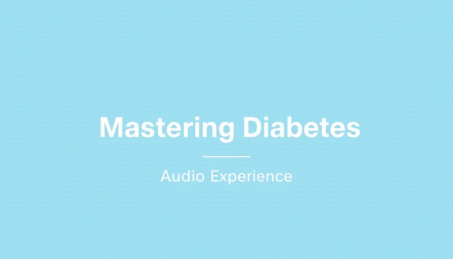 Minimalist 'Mastering Diabetes' text on a blue background