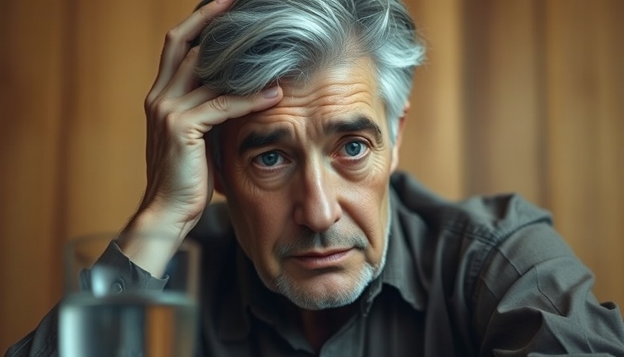 Middle-aged man showing diabetes symptoms and diagnosis concern.