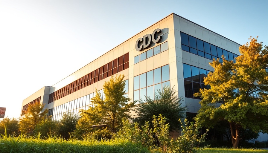CDC building with signage, highlighting federal DHHS cuts impact.