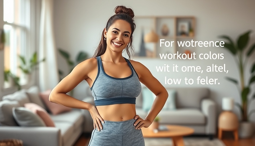 Woman showing how to lose hip fat fast with home exercises.