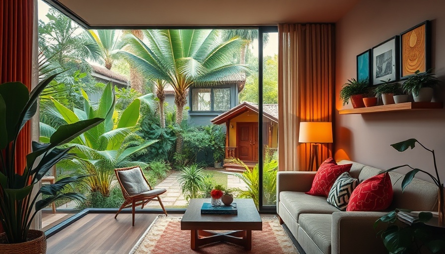 Where to live in Costa Rica as an expat: cozy apartment and lush garden.