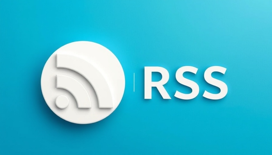 Minimalist RSS feed design promoting RSS feeds for content organization.