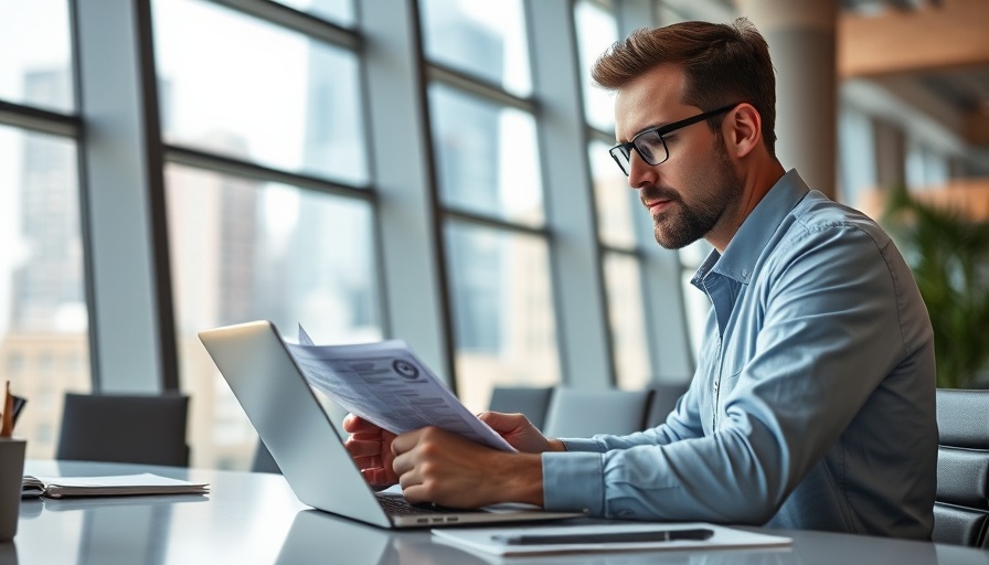 Professional accountant in an office working on financial documents, highlighting accountant jobs in Qatar.