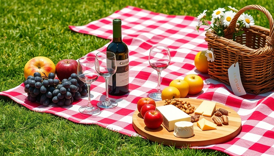 Vibrant picnic setup for backyard activities with artificial turf.