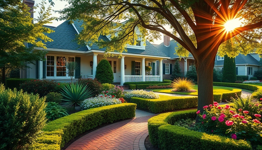 Charming suburban home with all-in-one landscape management