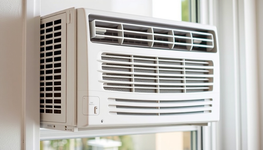Window AC with misaligned side panels, installation issue visible.