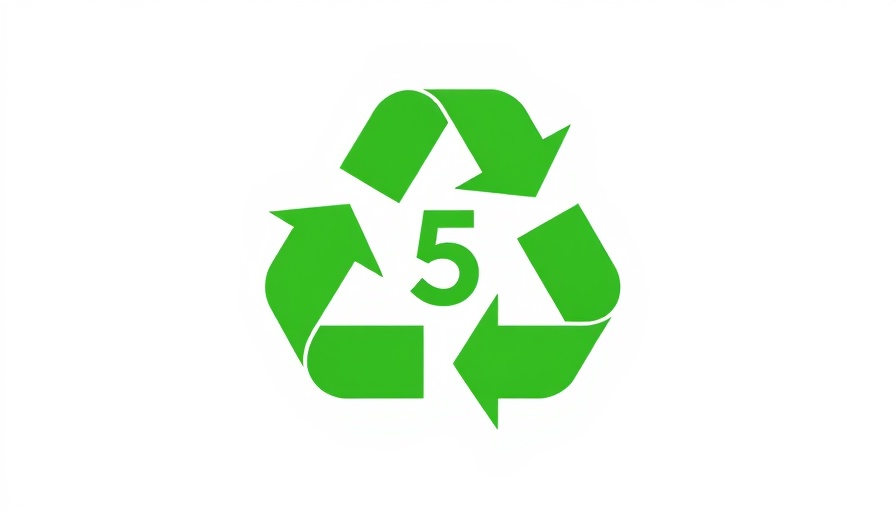 Recycling symbol meaning: polypropylene plastic labeled with number 5.