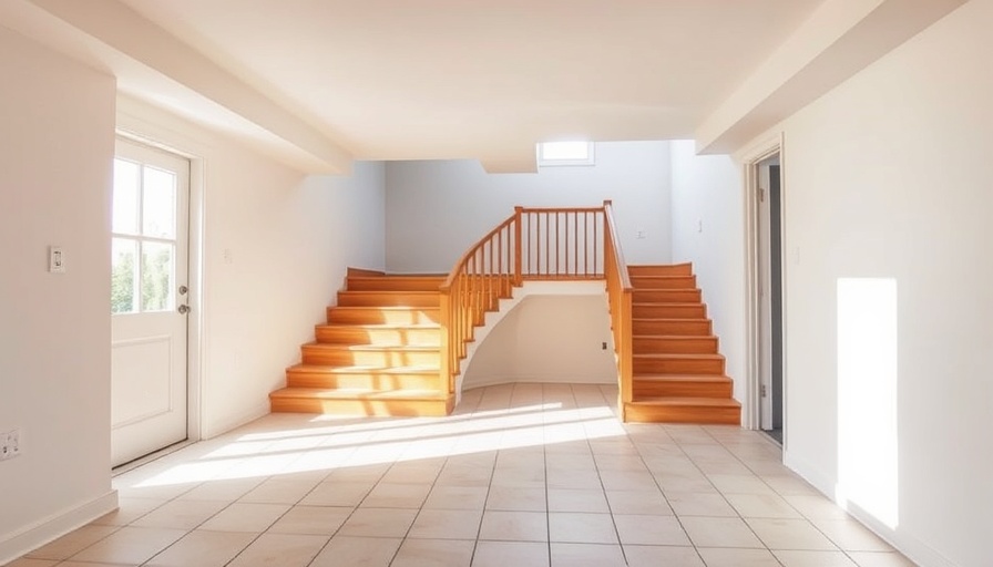 Bright basement transformation with cozy atmosphere.