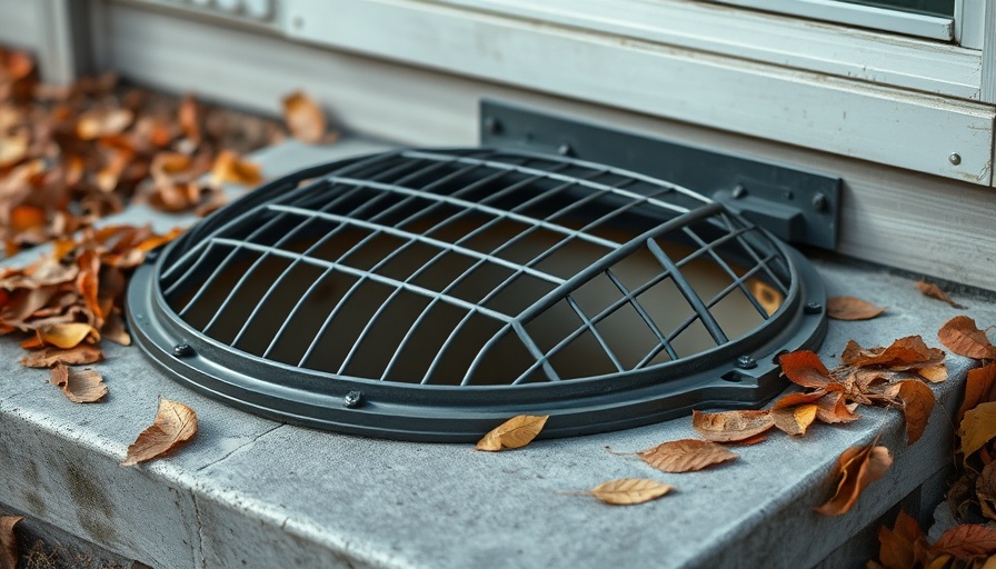 Sturdy metal window well cover securely set on a concrete edge.
