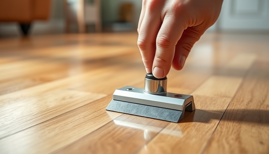 Applying scratch-resistant finish on hardwood floors.