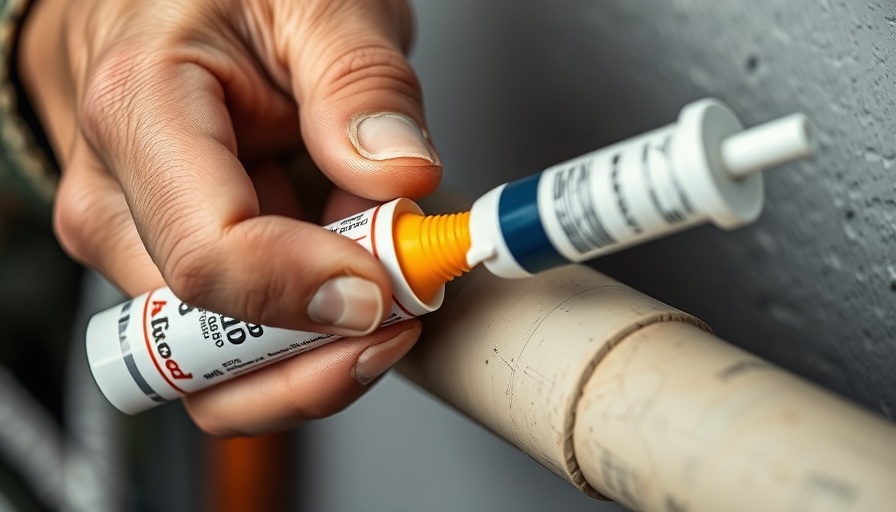 Hands applying a better alternative to Teflon tape on a pipe.