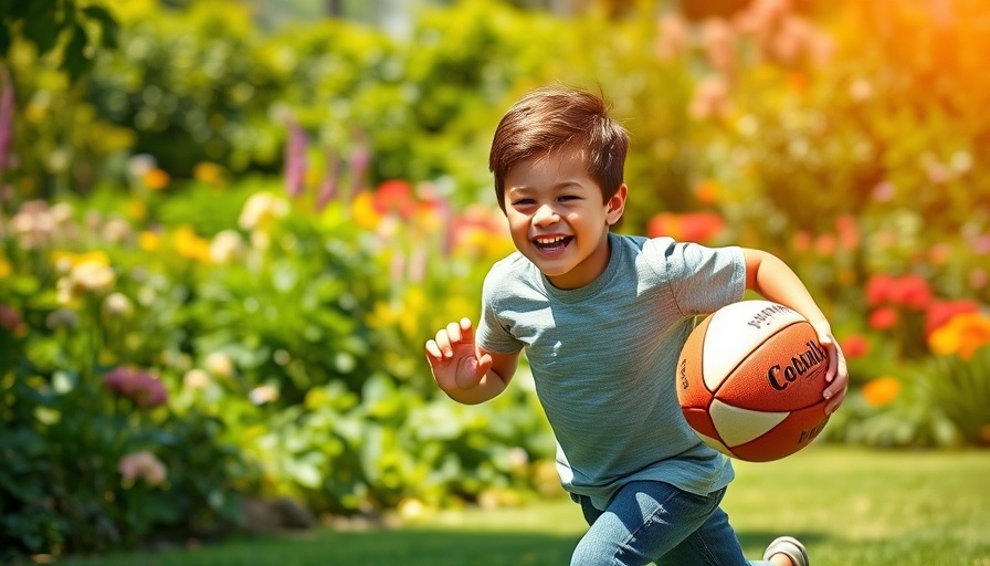 Boy playing with dog in garden, illustrating outdoor safety.