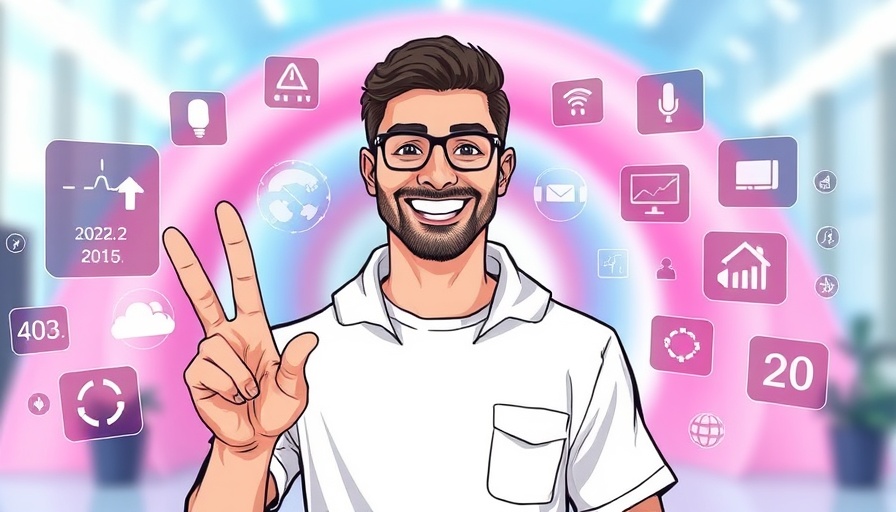 Home Assistant 2025.2 updates with cheerful man showing peace sign.