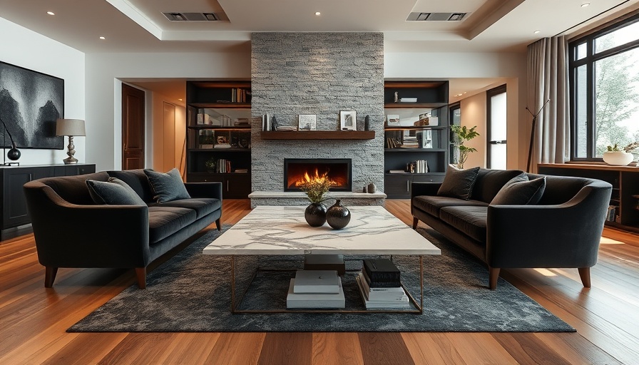 Contemporary living room showcasing interior design tips.