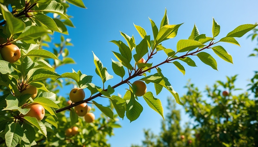 Lush apple tree branches under a blue sky, Apple Tree Care and Wildlife Conservation