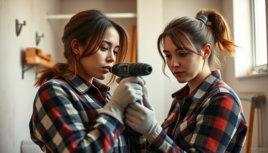 Focused woman renovating bathroom using drill, how to renovate a bathroom.