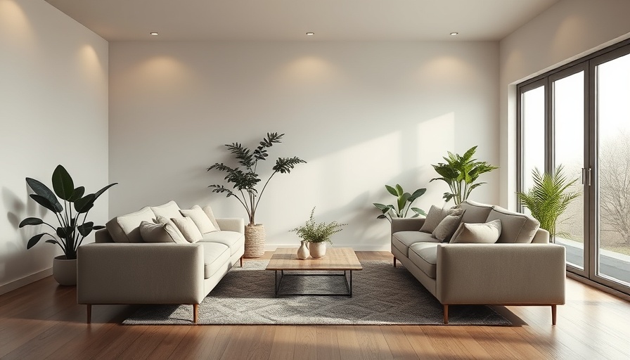 Calm living room retreat with natural elements and cozy design.