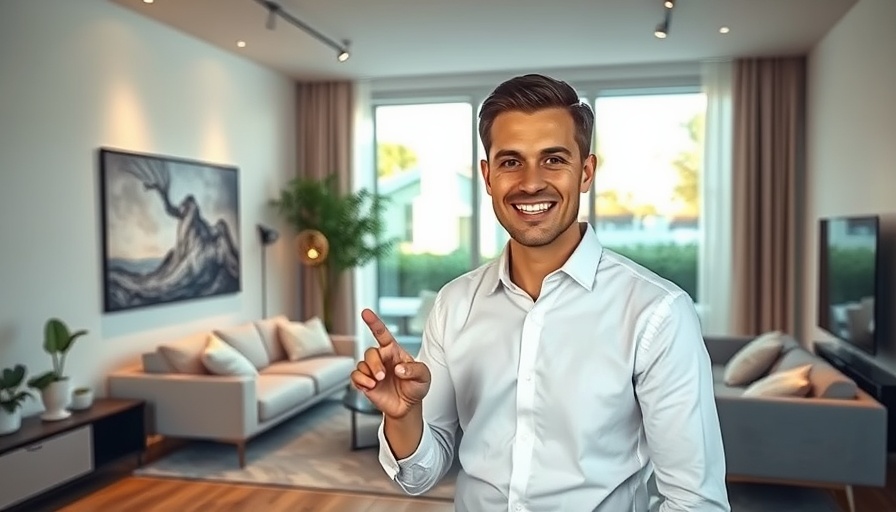 Small home design tips with a stylish modern living room backdrop.