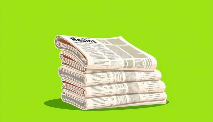 Illustration of newspapers on green backdrop, focusing on ASD subtypes and genetic patterns.