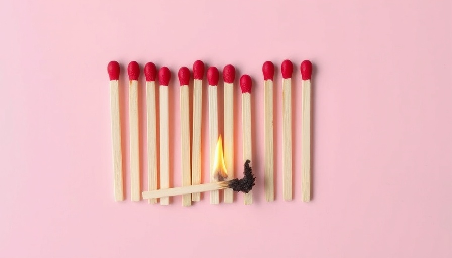 Burned match among a group symbolizes Teacher Burnout and ADHD.