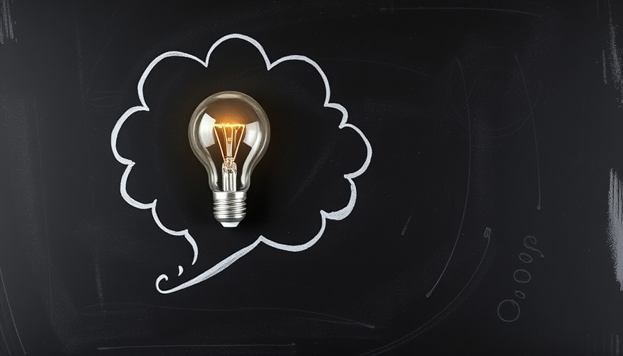 CEO concept of idea with light bulb in chalk bubble, entrepreneurial traits ADHD.