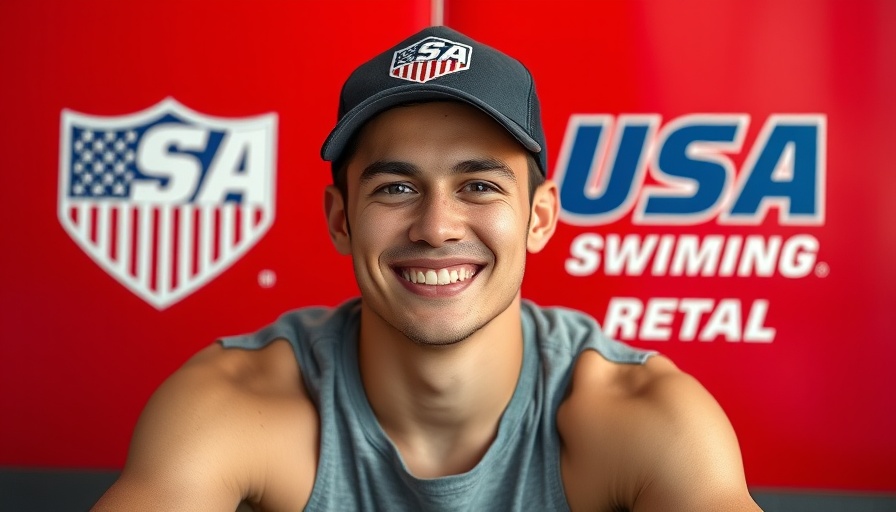 Carson Foster childhood snacks, young man smiling with logo backdrop.