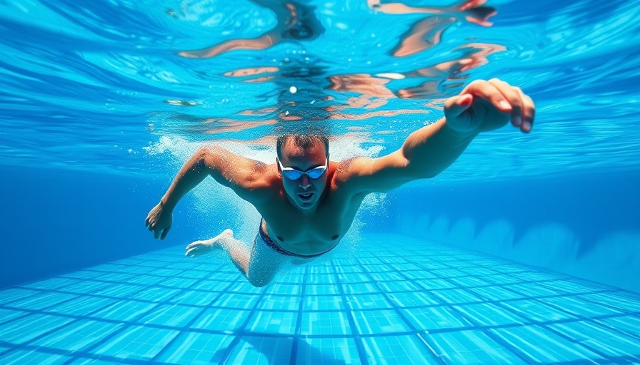 Swimmer refining arm technique underwater for injury prevention.