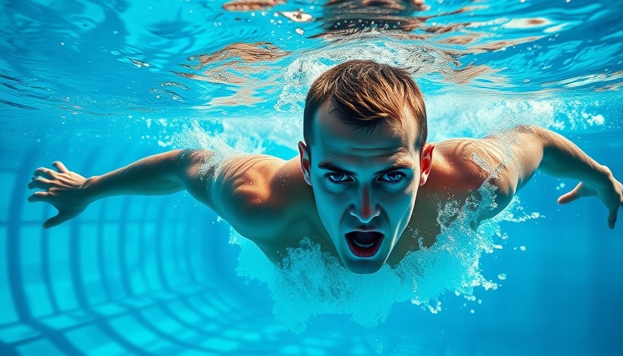 Swimmer breaking 1:30 in 100m freestyle underwater.