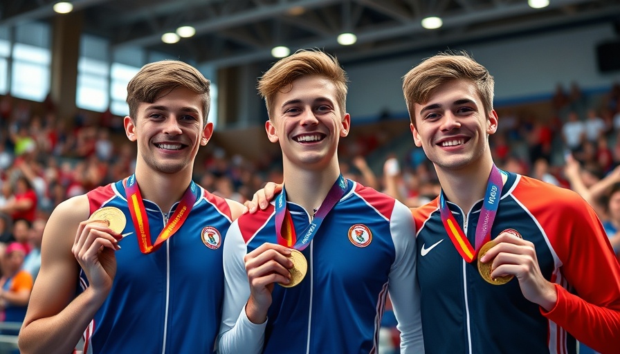 2025 German Championships men's results winners displaying medals.
