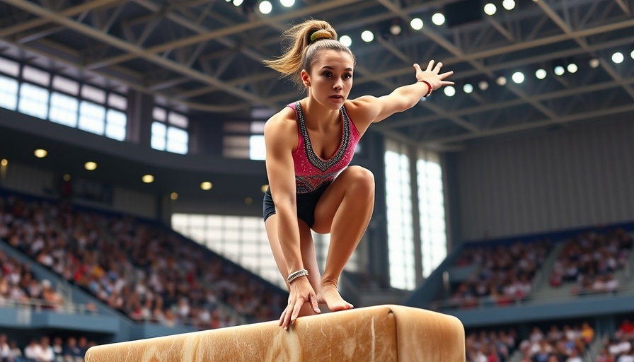 Shannon Miller Olympic Quad, female gymnast performing confidently on balance beam.
