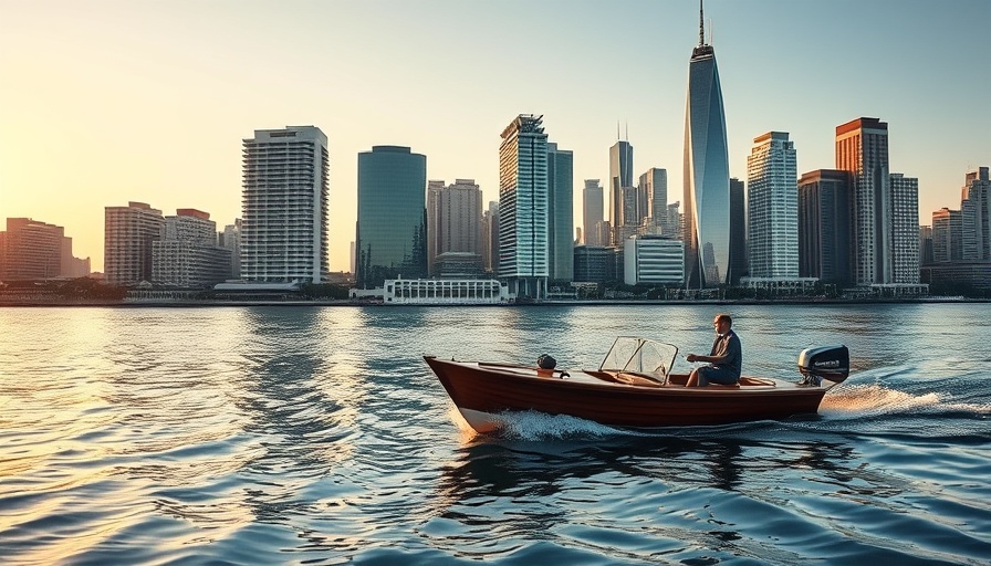 Dubai waterfront skyline with boat highlighting UAE Golden Visa requirements.