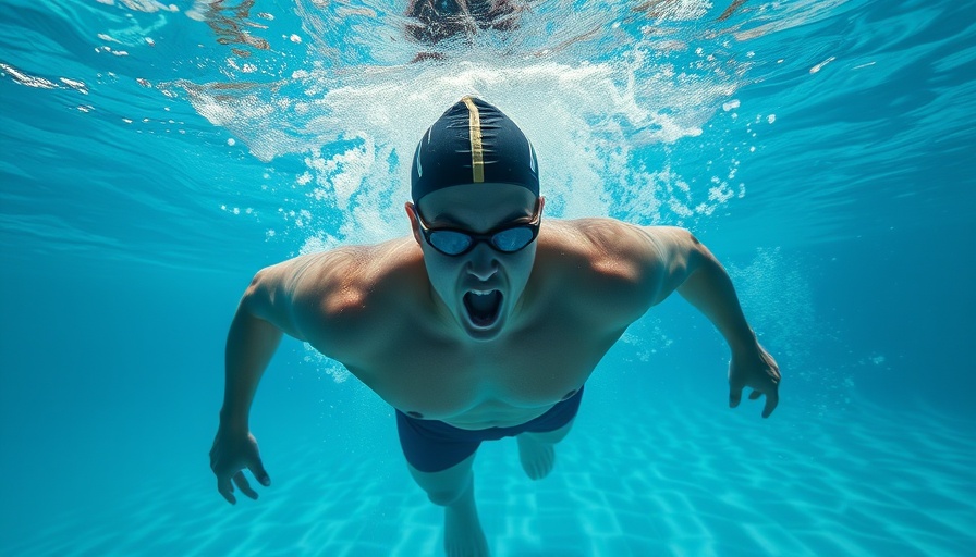 Underwater swimmer focusing on technique in a clear pool.