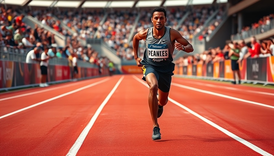 Cooper Lutkenhaus running on track in Tokyo 2025 event.