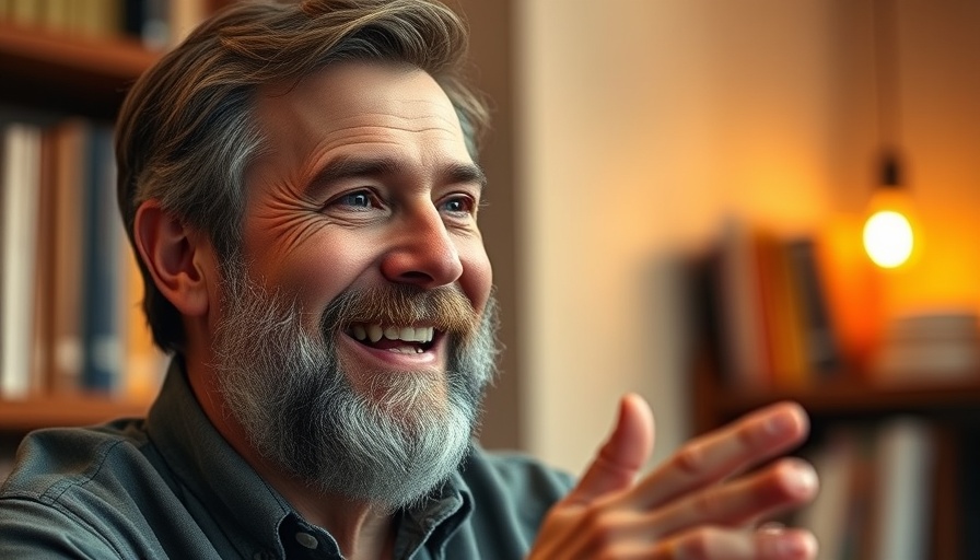 Middle-aged man explaining real estate negotiation strategies in a cozy indoor setting.