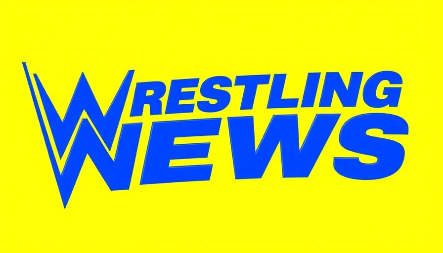 Bold blue wrestling news logo on yellow background; Wrestling Update August 22 2025.