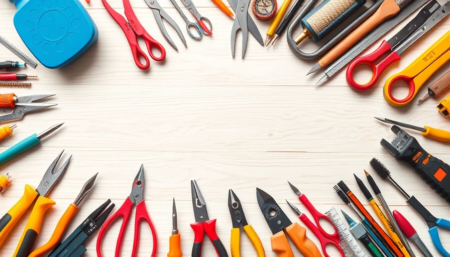 Bright DIY workspace with tools for Easy Weekend DIY Projects.