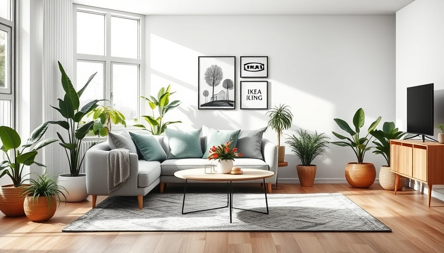 Budget-friendly living room with IKEA decor in Durham NC