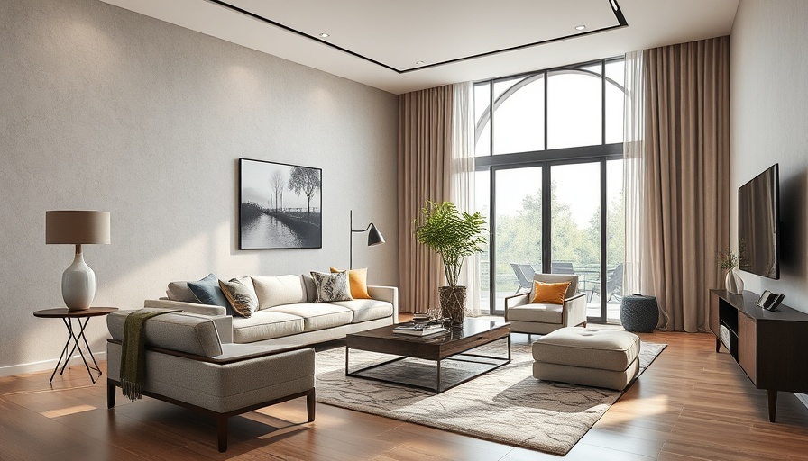 Elegant contemporary living room with stylish modern decor.