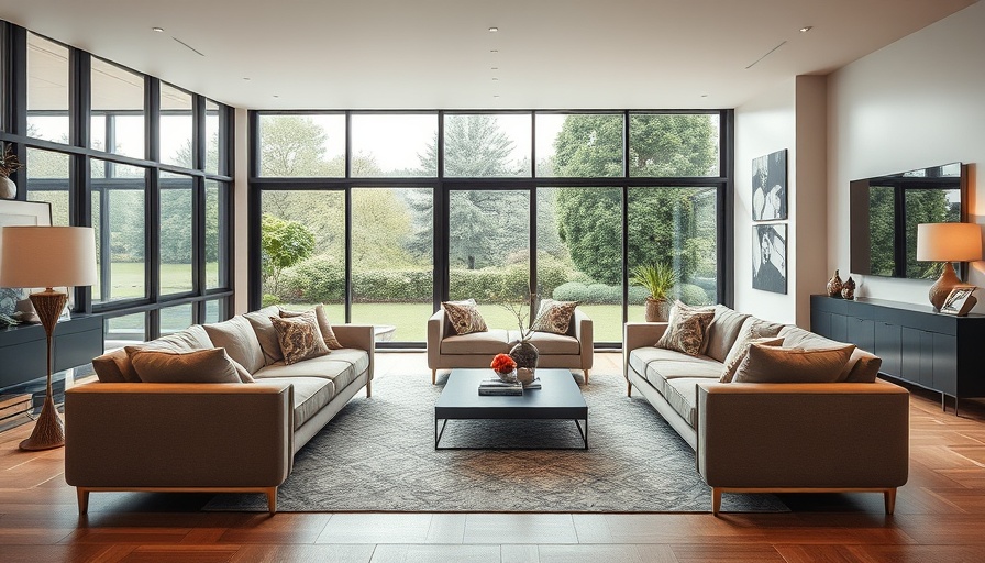 Elegant modern living room featuring contemporary furniture design.