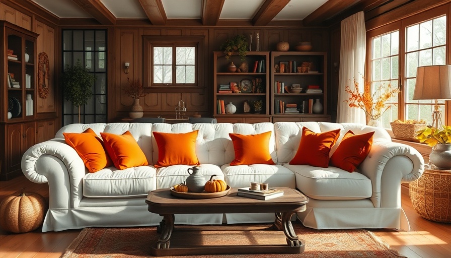 Cozy traditional interior design ideas Raleigh NC living room with fall decor.