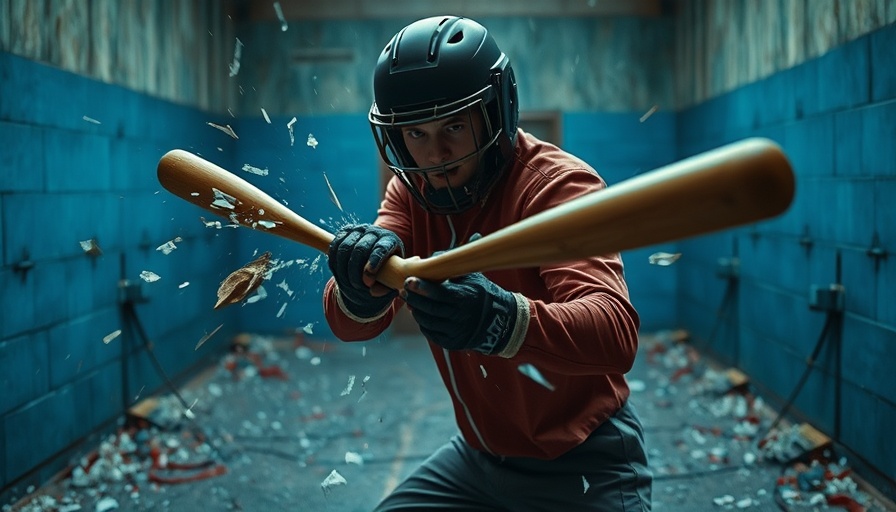 Individual smashing objects in a rage room in Qatar, intense atmosphere.