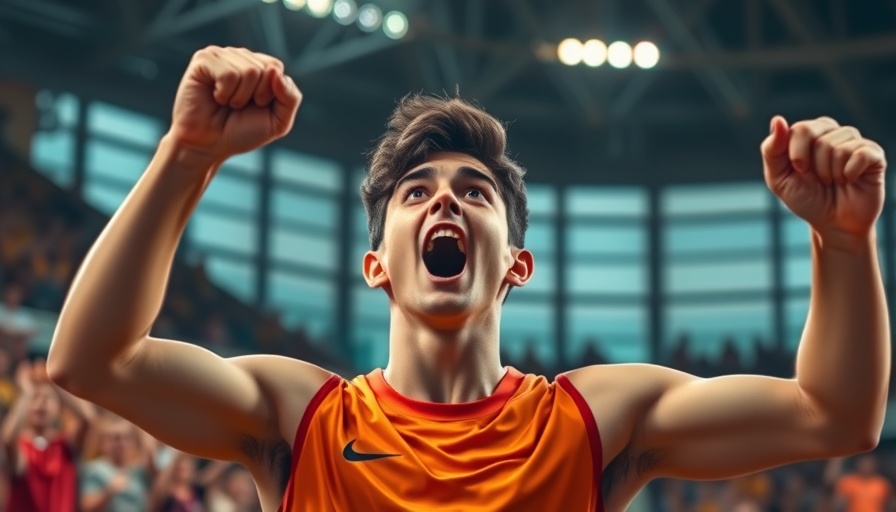 Cooper Lucenhouse Goes Pro: Surprised athlete celebrates in stadium.