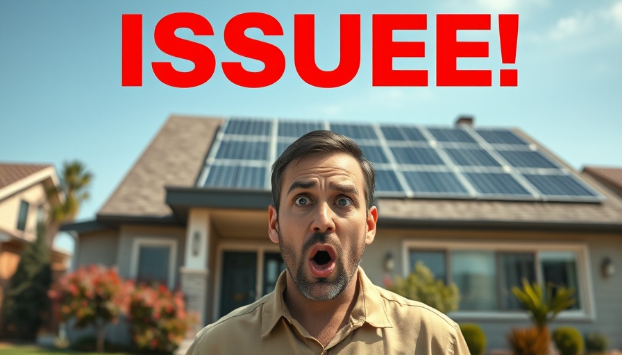 Shocked man with issue text in front of real estate, last minute cancellation real estate.