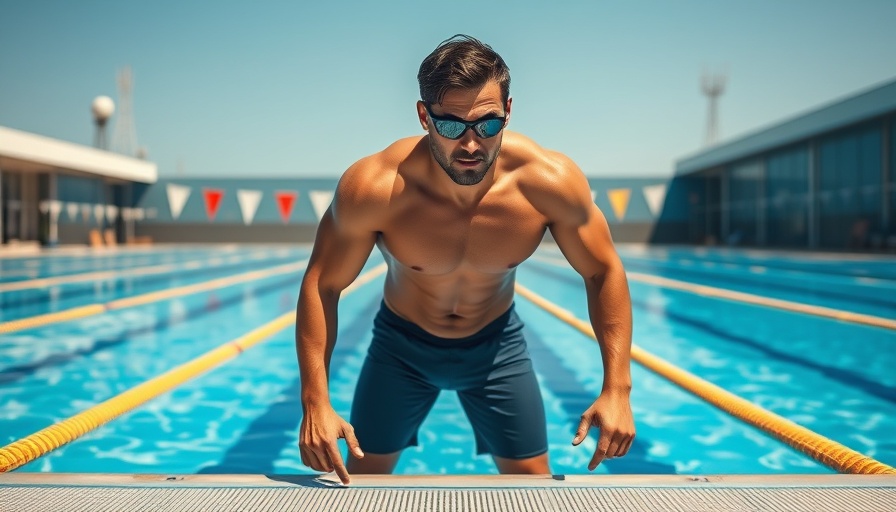 Athlete by pool demonstrating push-off, highlighting importance of push-off technique in sports.